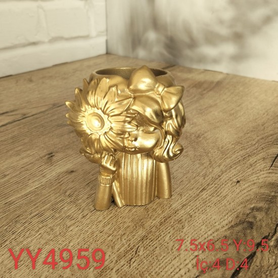 Ayçiçekli Kız Figürlü Sukulent Saksı Silikon Kalıp • El Yapımı Sevimli Dekor ve Hediye Seçeneği! Ayçiçekli Kız Figürlü Sukulent Saksı Silikon Kalıp • El Yapımı Sevimli Dekor ve Hediye Seçeneği!